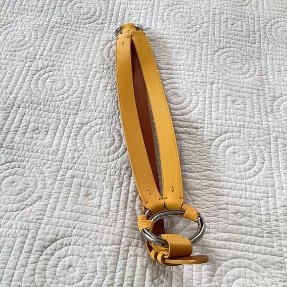 RALPH LAUREN Vachetta Leather Crescent O-Ring Equestrian TRI-STRAP Waist Belt Si - Picture 7 of 16